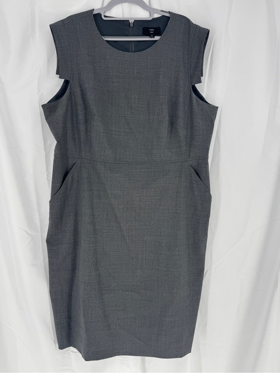 J. Crew Dresses & Skirts - J. Crew Gray Midi Sheath Dress 0009